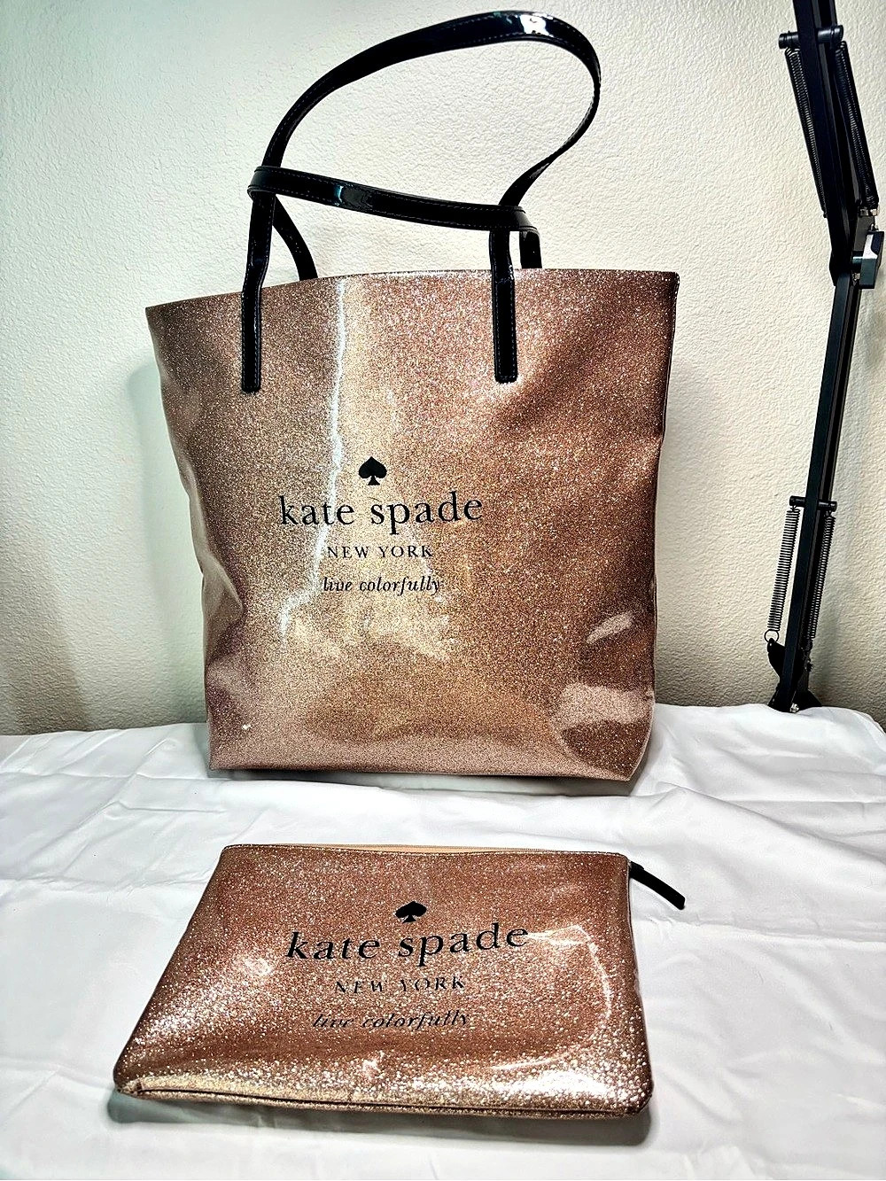 kate spade Glitter Tote & Zip Pouch